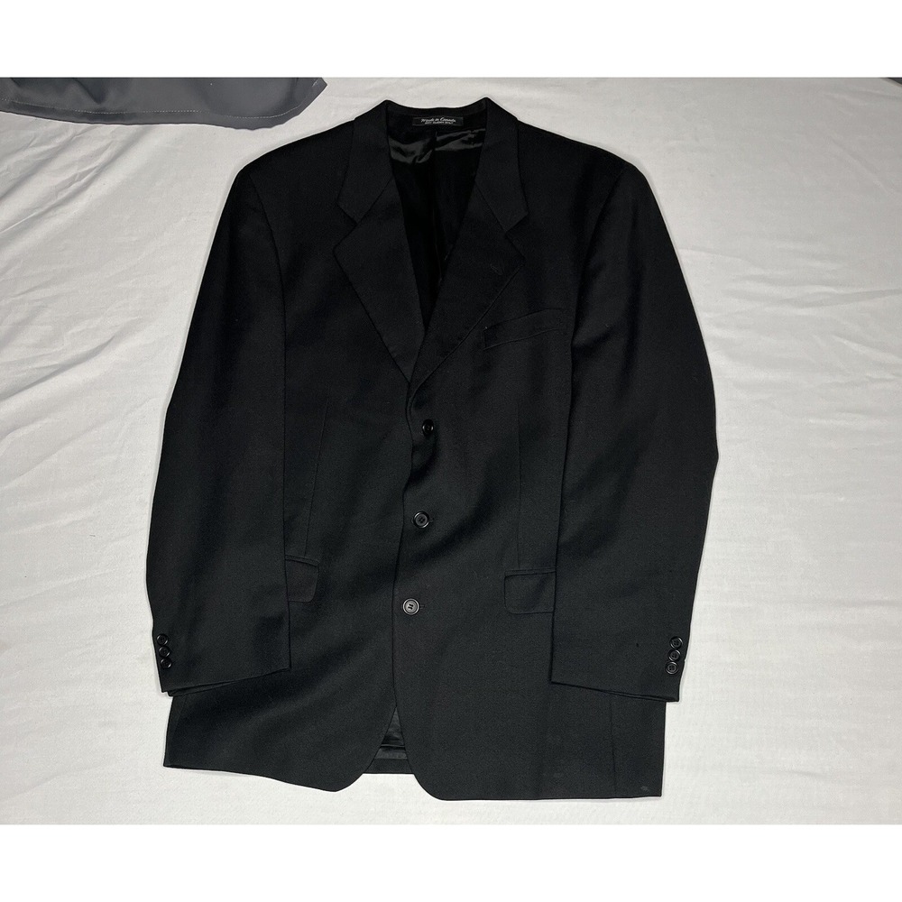 Brandini Sport Coat Jacket Black‎ 3 Button Mens - Size 42R